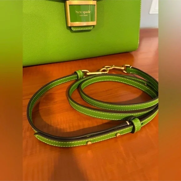 NEW! Kate Spade Katy Medium Vibrant Green Top Handle Bag - Picture 7 of 9